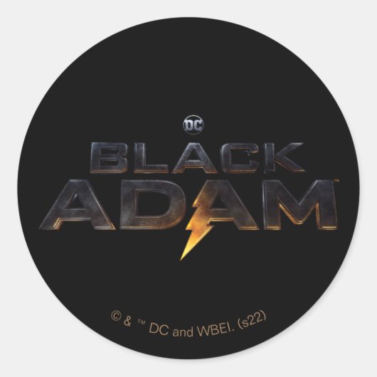 Black Adam Theatrical Logo Runder Aufkleber (Vorderseite)