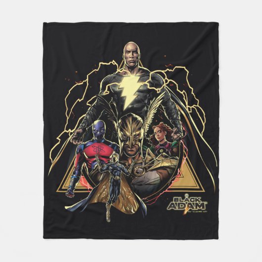 Black Adam Triangular Group Graphic Fleecedecke (Vorderseite)