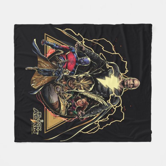 Black Adam Triangular Group Graphic Fleecedecke (Vorderseite (Horizontal))