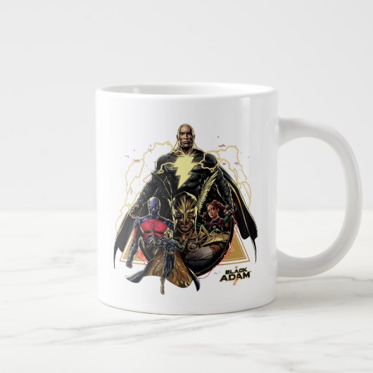 Black Adam Triangular Group Graphic Jumbo-Tasse (Rechts)