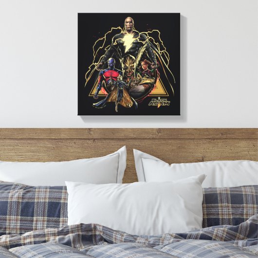 Black Adam Triangular Group Graphic Leinwanddruck (Insitu (Schlafzimmer))