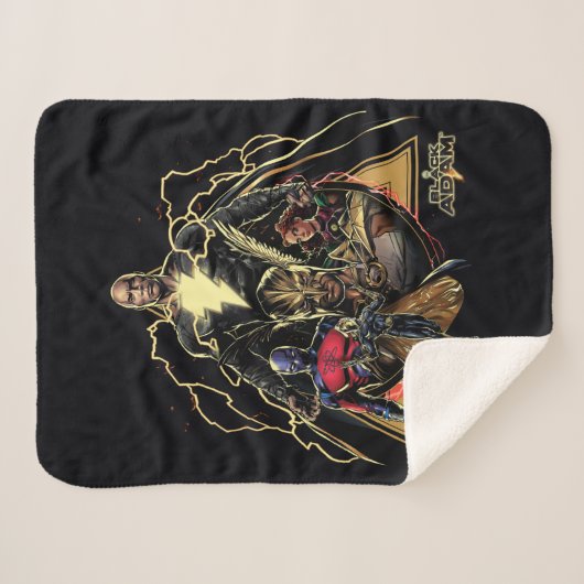 Black Adam Triangular Group Graphic Sherpadecke (Vorderseite (Horizontal))