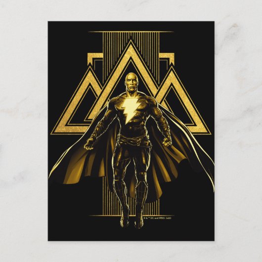 Black Adam Triangular Pillar Graphic Postkarte (Vorderseite)