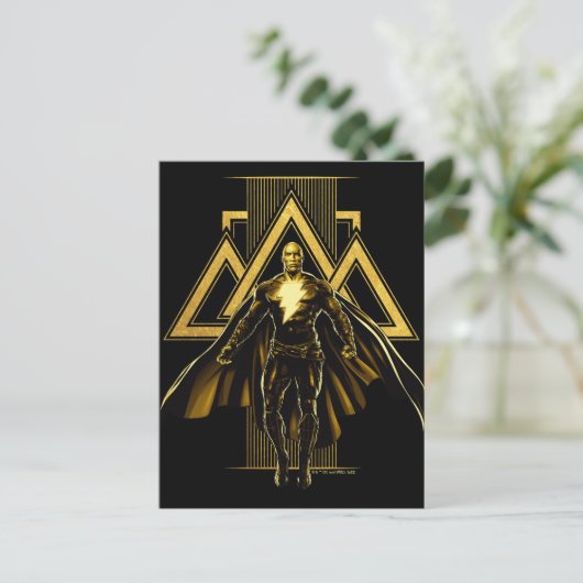 Black Adam Triangular Pillar Graphic Postkarte (Stehend Vorderseite)
