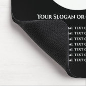 Black add your own text and logo mousepad (Ecke)