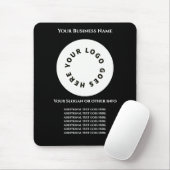 Black add your own text and logo mousepad (Mit Mouse)