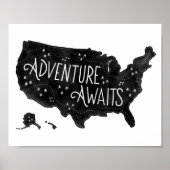 Black Adventure erwartet US Map Kids Room Decke Poster (Vorne)
