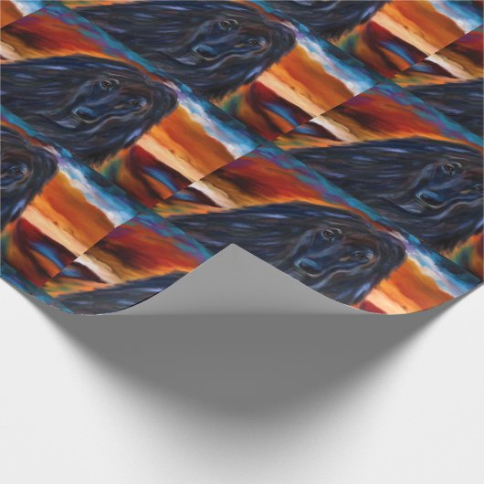 Black Afghan Hound Geschenkpapier (Ecke)