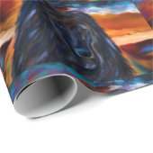 Black Afghan Hound Geschenkpapier (Rolleneckpunkt)