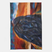 Black Afghan Hound Geschirrtuch (Vertikal)