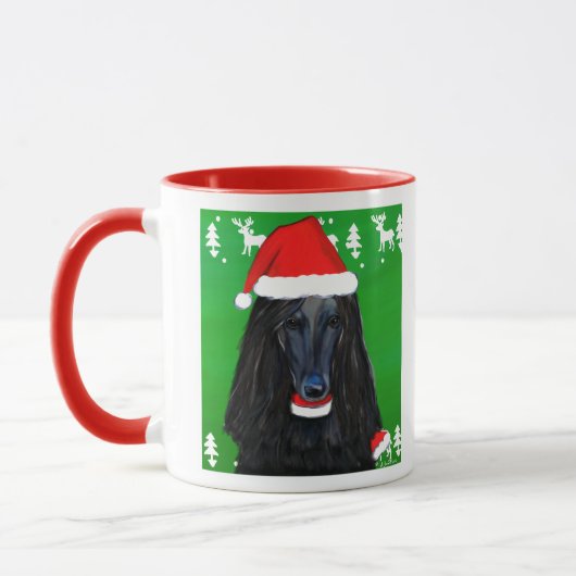 Black Afghan Hound Tasse (Links)