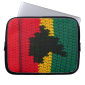 Black Africa Artisan Crochet Print Electronics Bag Laptopschutzhülle (Vorderseite)