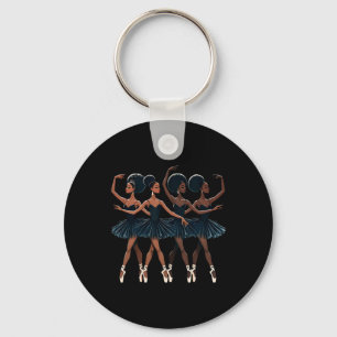 Black African American Ballerina Ballerina Tanz Da Schlüsselanhänger