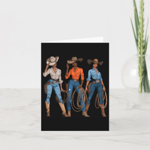 Black African American Cowgirl Western Country Rod Karte