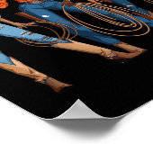 Black African American Cowgirl Western Country Rod Poster (Ecke)