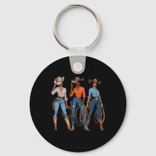 Black African American Cowgirl Western Country Rod Schlüsselanhänger