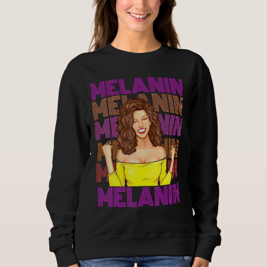 Black African American Ebony Melanin Queen Empower Sweatshirt (Vorderseite)