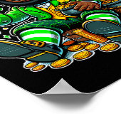 Black African American Leprechaun Saint Patrick Poster (Ecke)