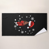 Black African American Santa Apparel Christmas Mel Badehandtuch (Badehandtuch)