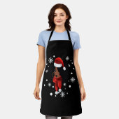 Black African American Santa Apparel Christmas Mel Schürze (Getragen)