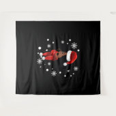 Black African American Santa Apparel Christmas Mel Wandteppich (Vorderseite (Horizontal))