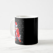 Black African American Santa Claus Baseball Afro C Kaffeetasse (Vorderseite Links)