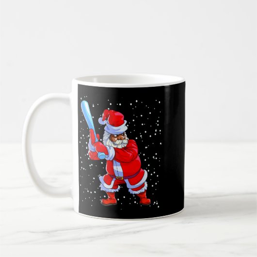 Black African American Santa Claus Baseball Afro C Kaffeetasse (Links)