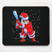 Black African American Santa Claus Baseball Afro C Mousepad (Vorne)