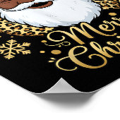 Black African American Santa Claus Christmas Afro Poster (Ecke)