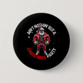 Black African American Santa Claus Christmas Pajam Button (Vorderseite)