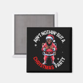 Black African American Santa Claus Christmas Pajam Magnet (Vorderseite/Rückseite)