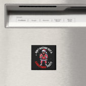 Black African American Santa Claus Christmas Pajam Magnet (In Situ (Geschirrspüler))