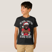 Black African American Santa Claus Christmas Pajam T-Shirt (Vorne ganz)