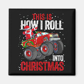 Black African American Santa Claus Monster Truck C Magnet (Vorne)