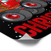 Black African American Santa Claus Monster Truck C Poster (Ecke)