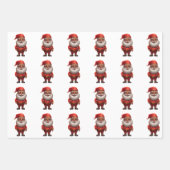 Black African American Santa Gnome Geschenkpapier Set (Vorderseite)