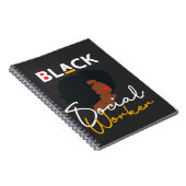 Black African American Social Work Appreciation Gi Notizblock (Rechte Seite)