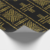 Black African Bogolan Giftwrap Geschenkpapier (Ecke)