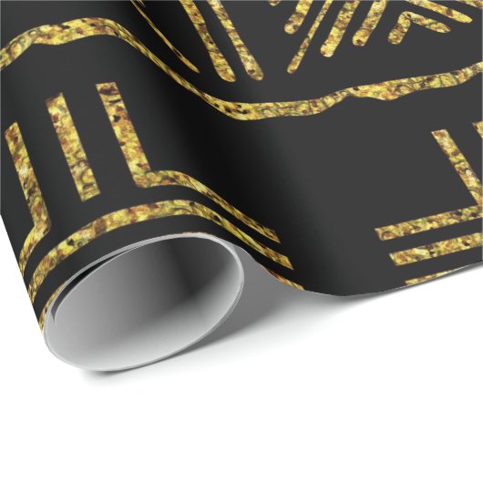 Black African Bogolan Giftwrap Geschenkpapier (Rolleneckpunkt)
