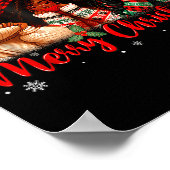 Black African Girl American Melanin Christmas Sant Poster (Ecke)