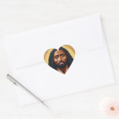 Black African Jesus Christ Religious Art Herz-Aufkleber (Umschlag)