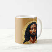 Black African Jesus Christ Religious Art Kaffeetasse (VorderseiteRechts)