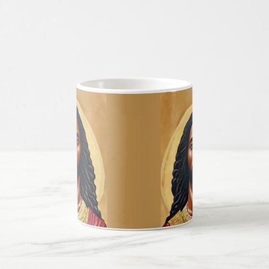 Black African Jesus Christ Religious Art Kaffeetasse (Mittel)