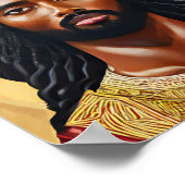 Black African Jesus Christ Religious Art Poster (Ecke)