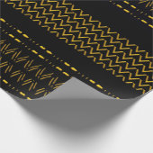 Black African Pattern Mix Wrapping Paper Geschenkpapier (Ecke)