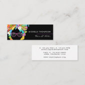 Black African Woman Square Business Card Mini Visitenkarte (Vorne/Hinten)