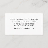 Black African Woman Square Business Card Visitenkarte (Rückseite)