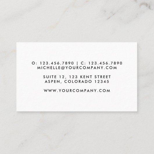 Black African Woman Square Business Card Visitenkarte (Rückseite)