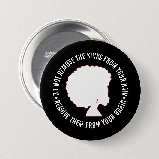 BLACK AFRO HAIR Inspiration Marcus Garvey Zitat Button (Vorne & Hinten)