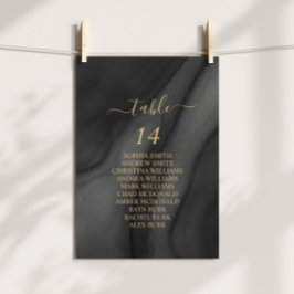 Black Agat & Gold Calligraphy Seekarten Einladung